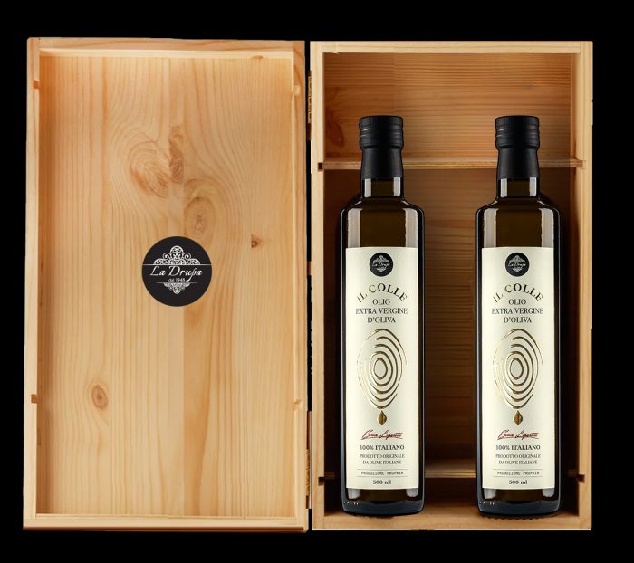 Cofanetto di legno con 2 bottiglia 500 ml